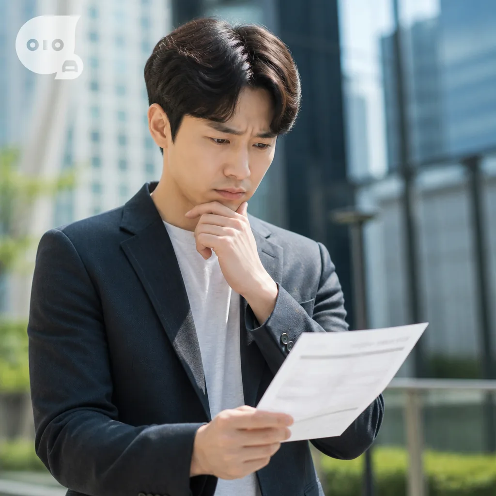 범칙금 통고서를 검토하는 모습